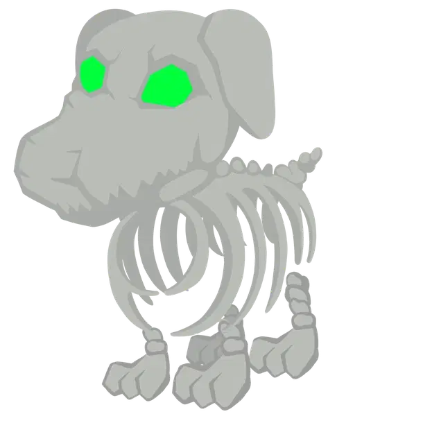 Halloween White Skeleton Dog ultra_rare, Adopt me