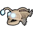 Skeleton angler fish